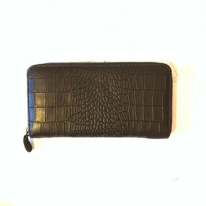 Will leather goods black leather wallet